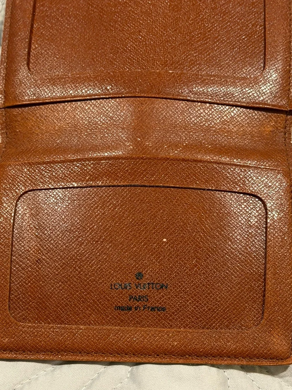 Louis Vuitton Brown Leather Card Case Wallet